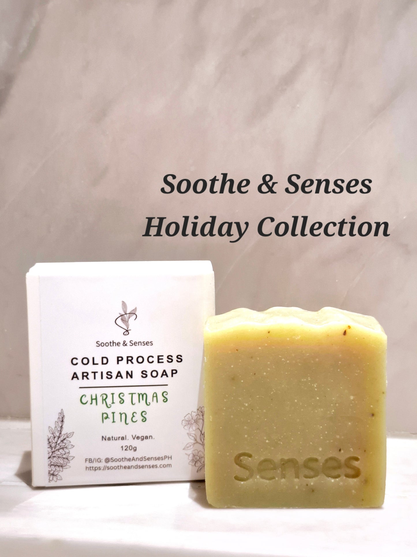 2025 Christmas Pines Natural Cold Processed Handmade Bar/ Artisan Soap