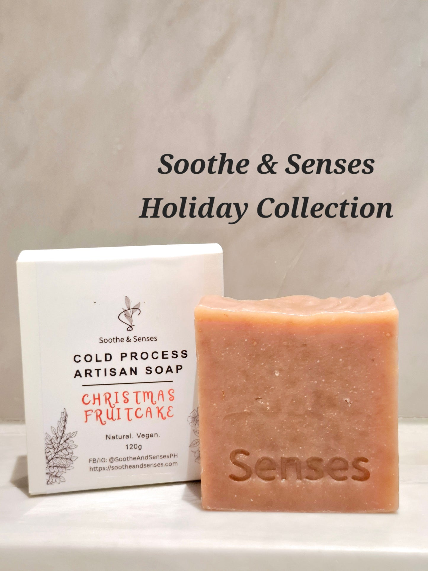 2025 Christmas Fruitcake Natural Cold Processed Handmade Bar/ Artisan Soap