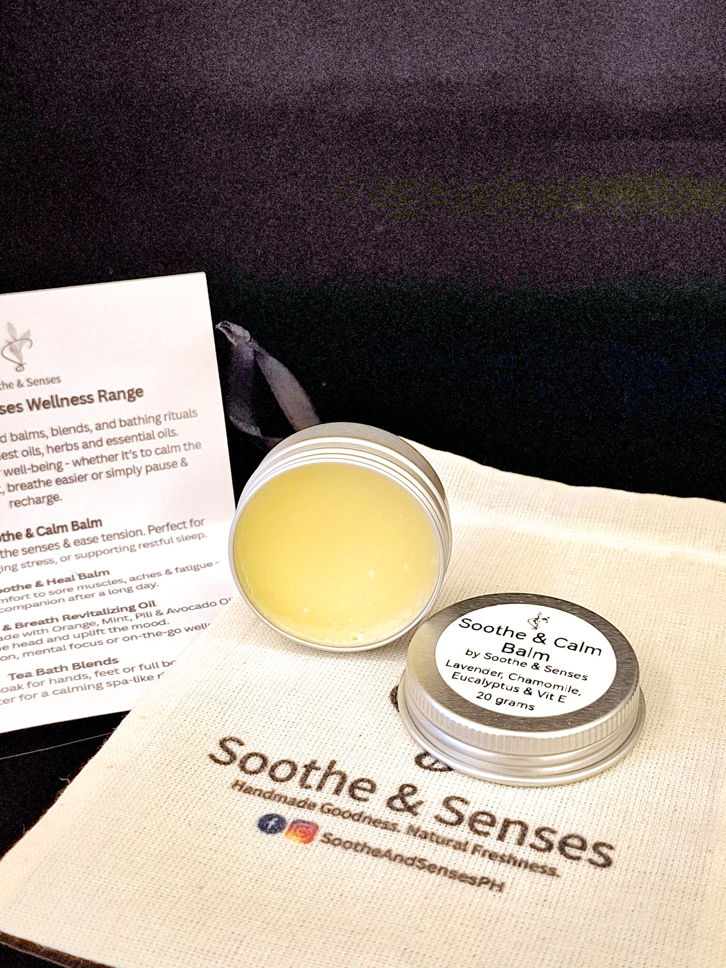 Soothe & Calm Balm - 20g Lavender, Chamomile, Eucalyptus/ Pain Relief Balm - All Natural
