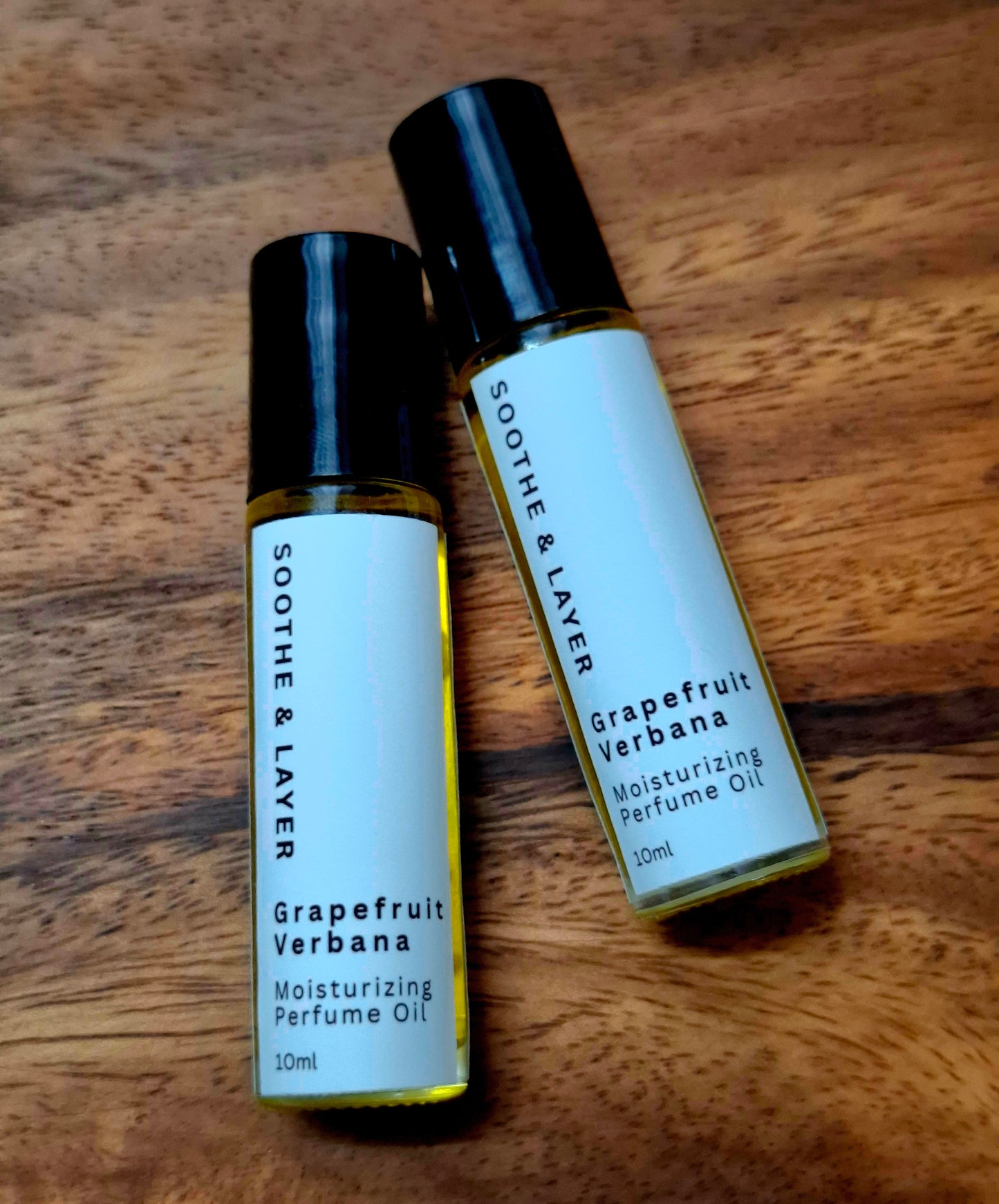 Soothe & Layer Moisturising Perfume Oil Collection - Grapefruit Verbana 10ml Roll-On Glass Bottle