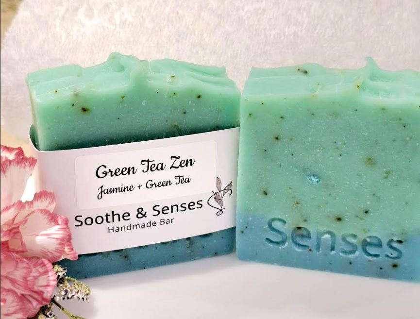 Green Tea Zen Natural Cold Processed Handmade Bar/ Artisan Soap
