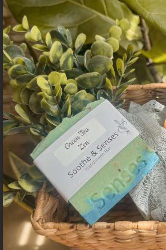 Green Tea Zen Natural Cold Processed Handmade Bar/ Artisan Soap