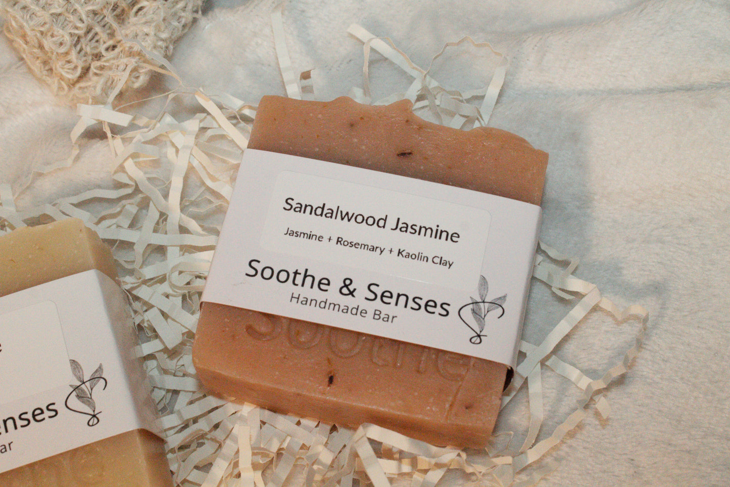 Sandalwood Jasmine Natural Cold Processed Handmade Bar/ Artisan Soap