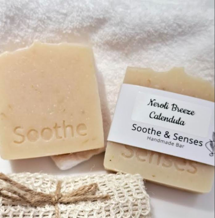 Neroli Breeze Calendula Natural Cold Processed Handmade Bar/ Artisan Soap