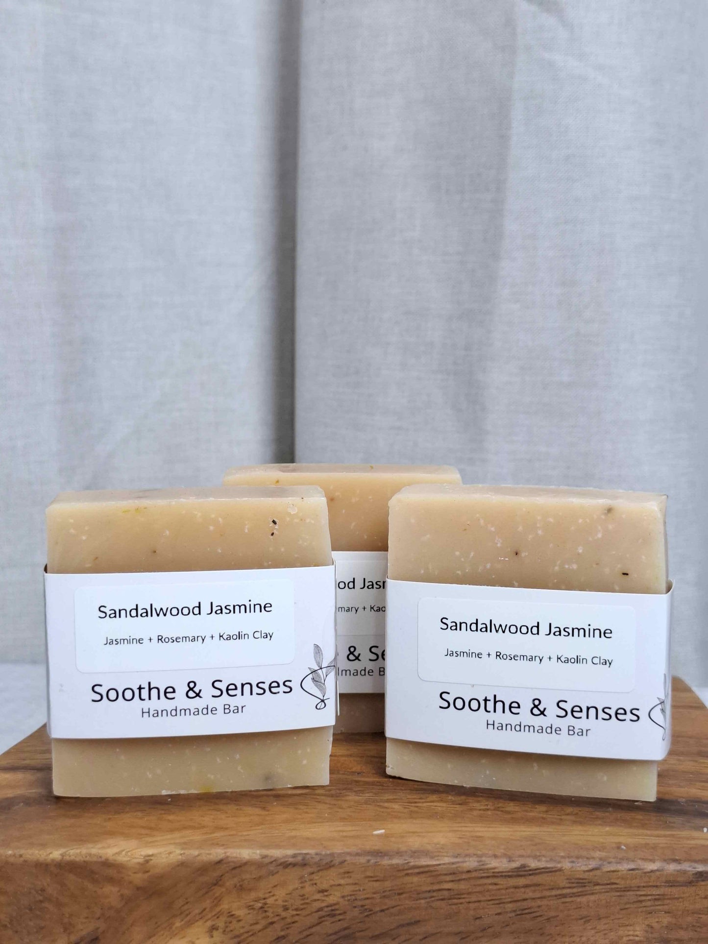 Sandalwood Jasmine Natural Cold Processed Handmade Bar/ Artisan Soap