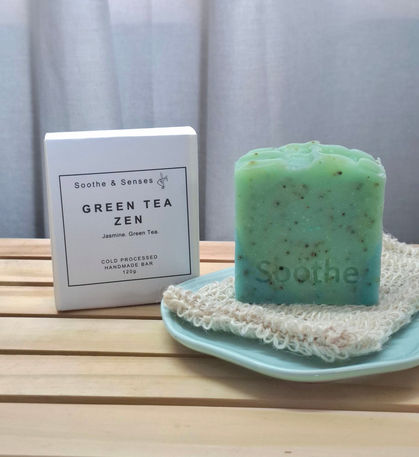 Green Tea Zen Natural Cold Processed Handmade Bar/ Artisan Soap