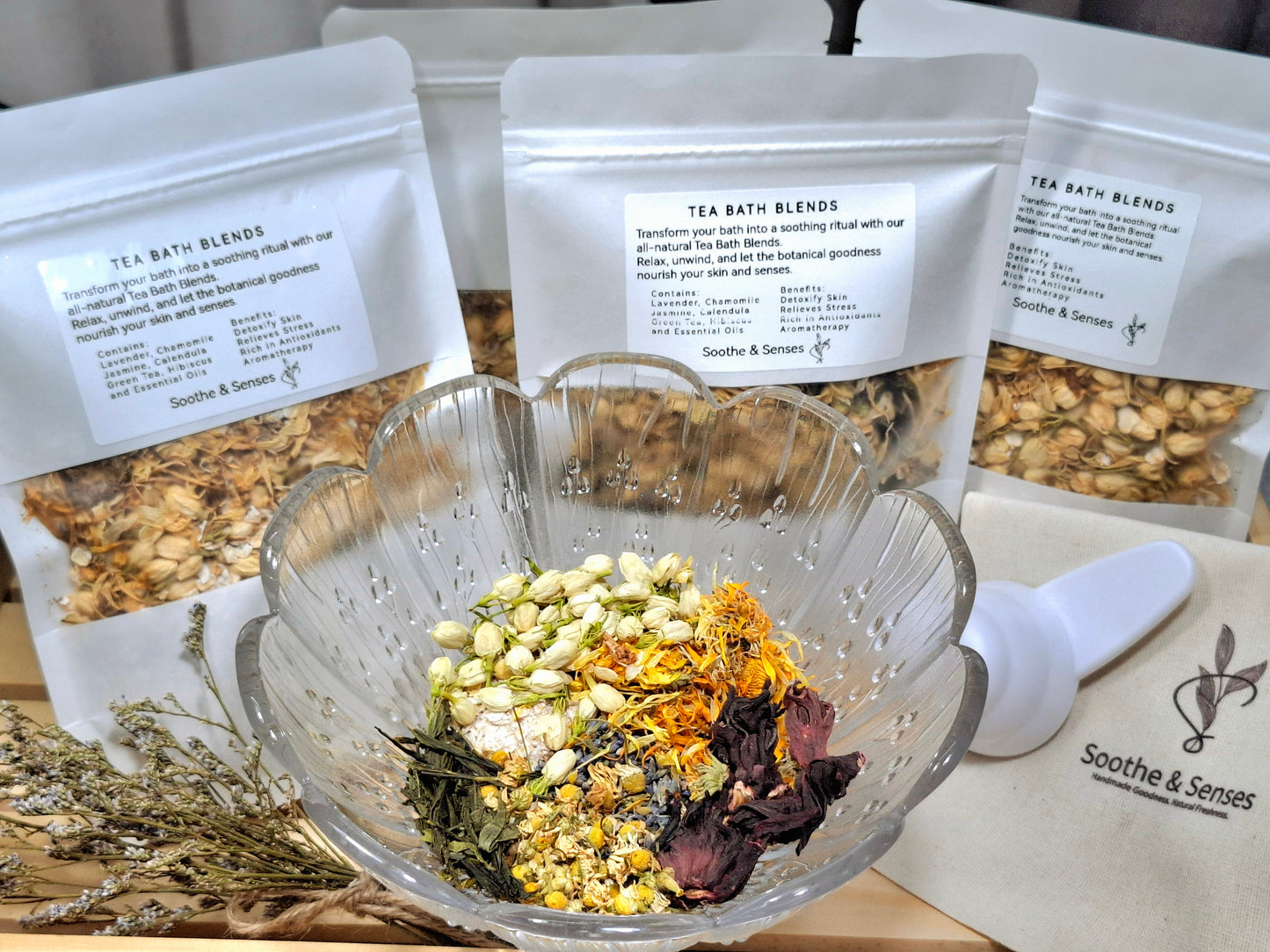 Natural Tea Bath Blends - 70g Pouch