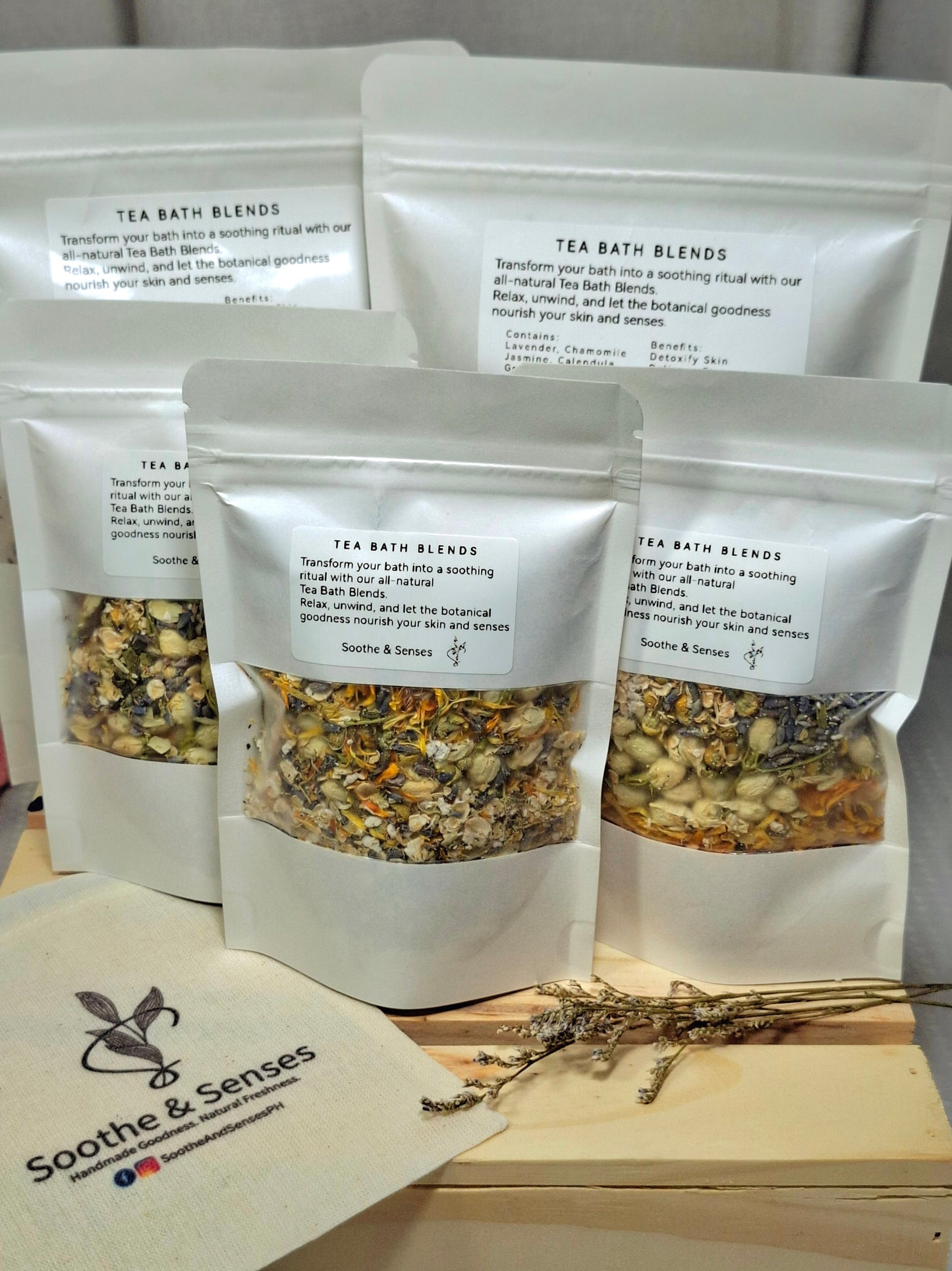 Natural Tea Bath Blends - 70g Pouch