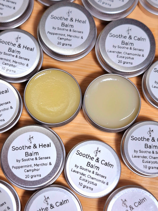 Soothe & Heal Balm 20g Peppermint, Menthol, Camphor/  Pain Relief Rub - All Natural