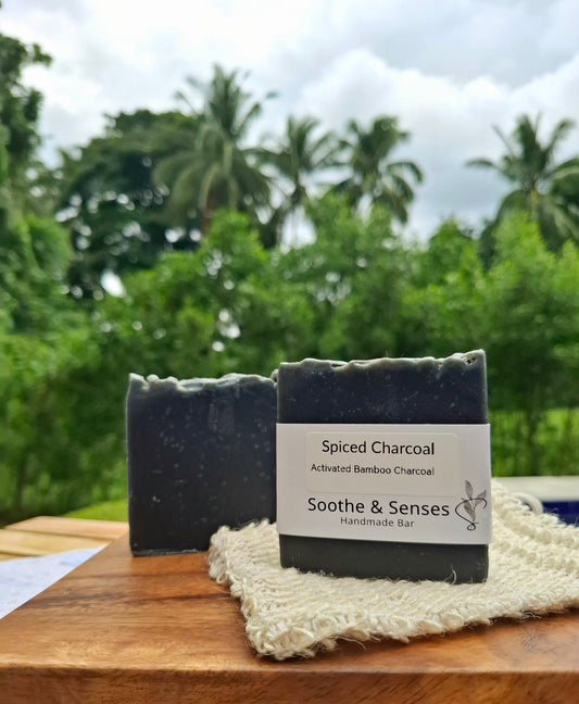 Spiced Charcoal Natural Cold Processed Handmade Bar/ Artisan Soap