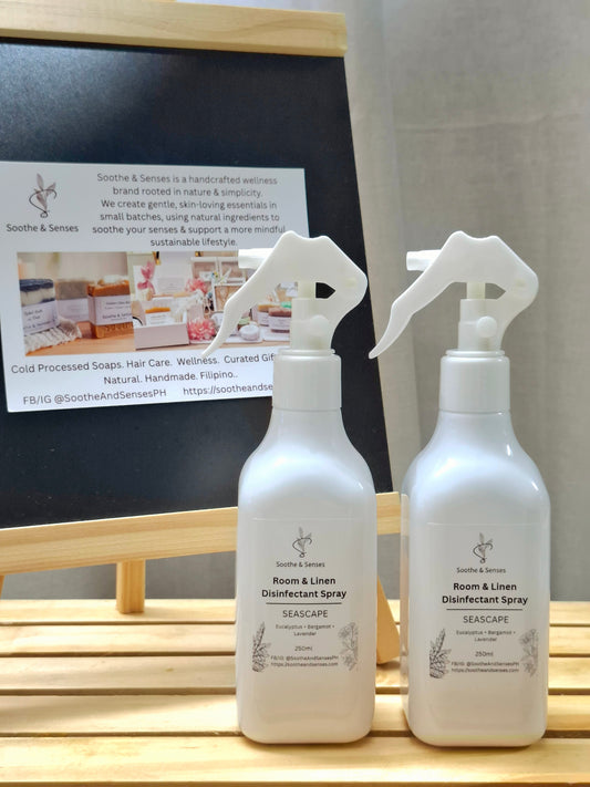 Seascape Room & Linen Anti-Bacterial Disinfectant Spray for Home, Office, Car Use 250ML
