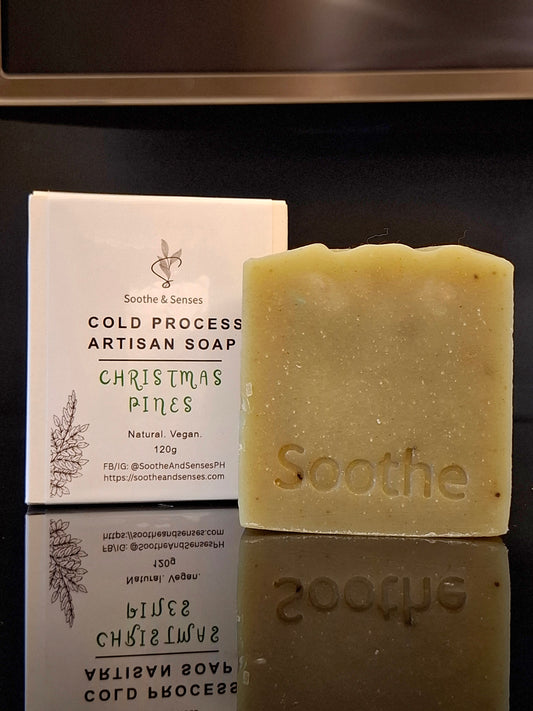 2025 Christmas Pines Natural Cold Processed Handmade Bar/ Artisan Soap