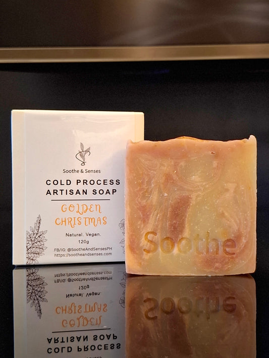 2025 Golden Christmas Natural Cold Processed Handmade Bar/ Artisan Soap