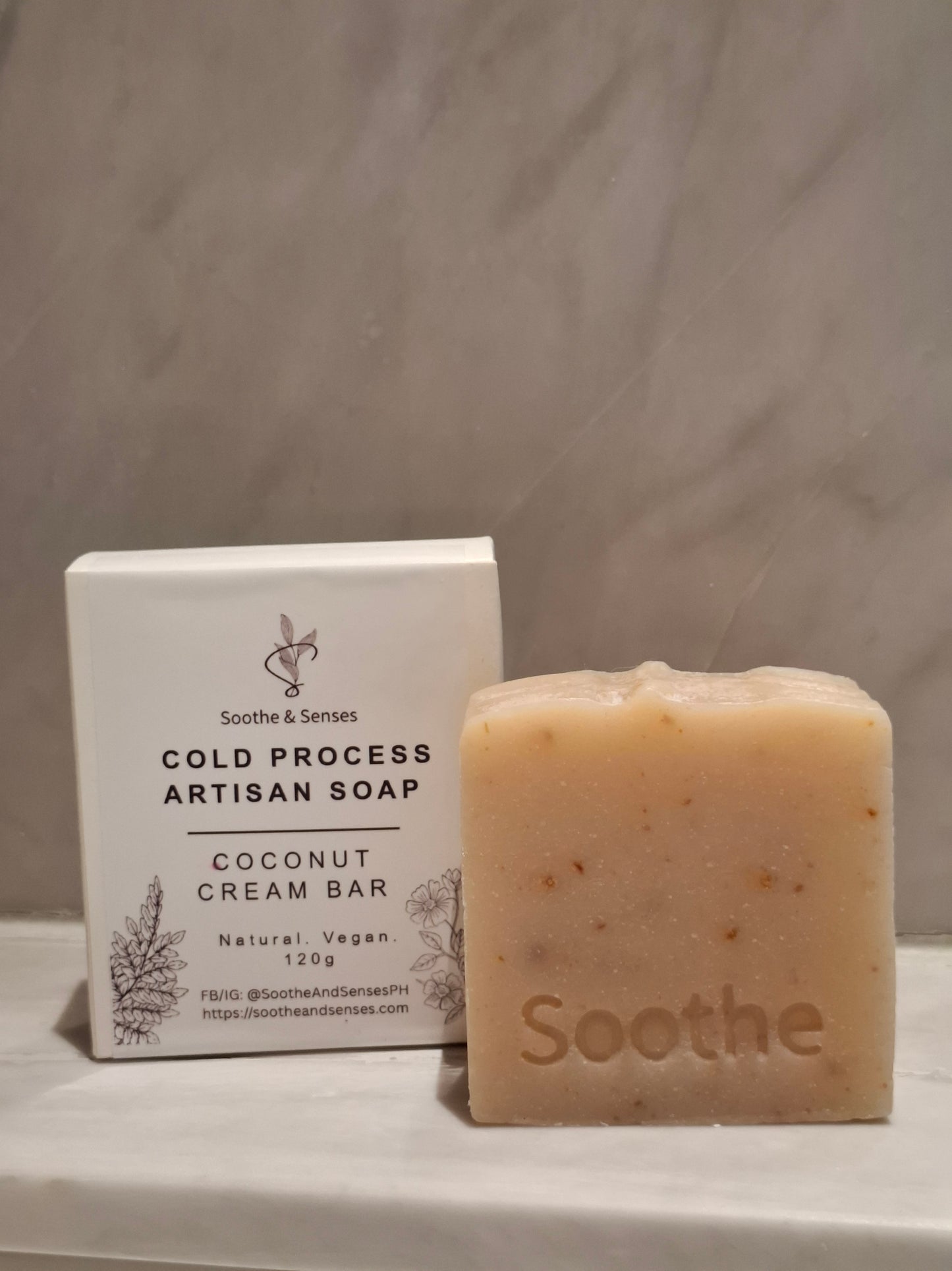Coconut Cream Bar Natural Cold Processed Handmade Bar/ Artisan Soap