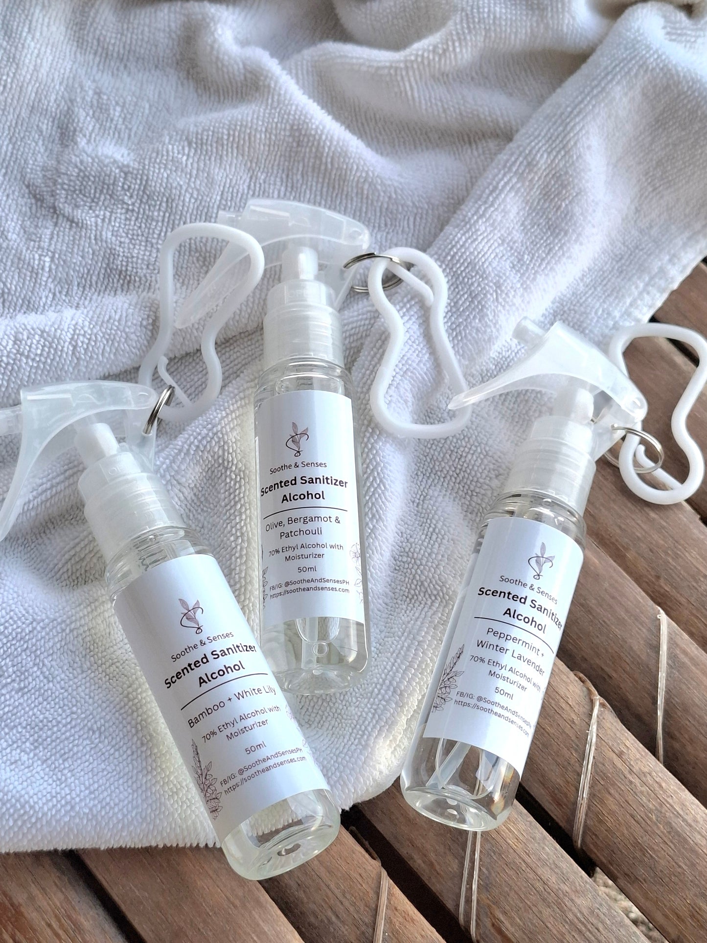Scented Sanitizer Alcohol 50ml Pocket Spray Gift Set