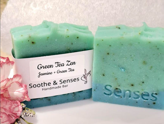 Green Tea Zen Natural Cold Processed Handmade Bar/ Artisan Soap