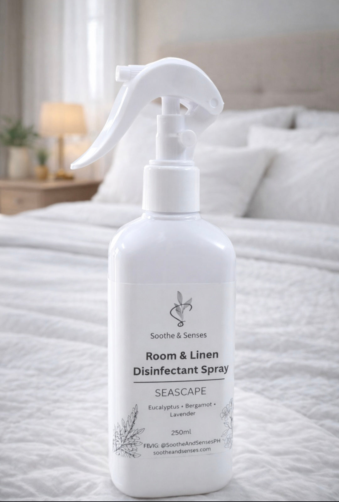 Soothe & Spray - HOME & LINEN COLLECTION Anti-Bacterial Disinfectant Spray for Home, Office, Car Use 250ML