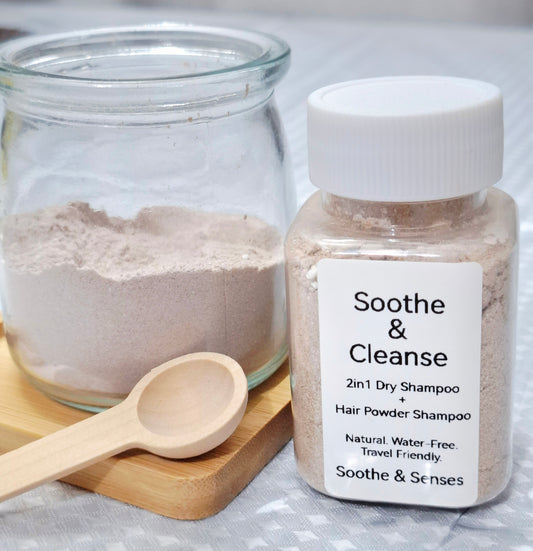 Soothe & Cleanse 2in1               Dry Shampoo + Hair Powder Shampoo 70g